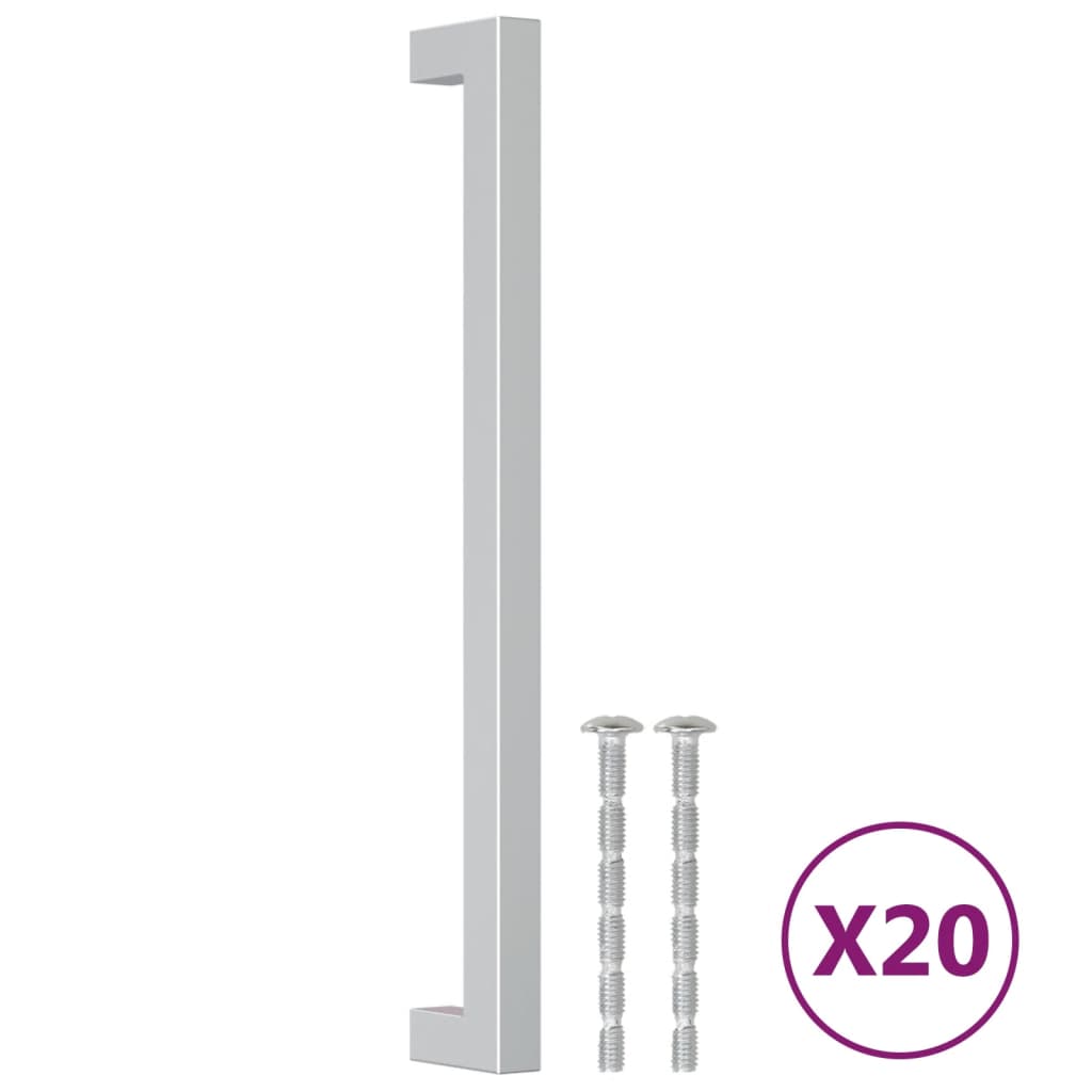 Maniglie per Mobili 20 pz Argento 224 mm in Acciaio Inox