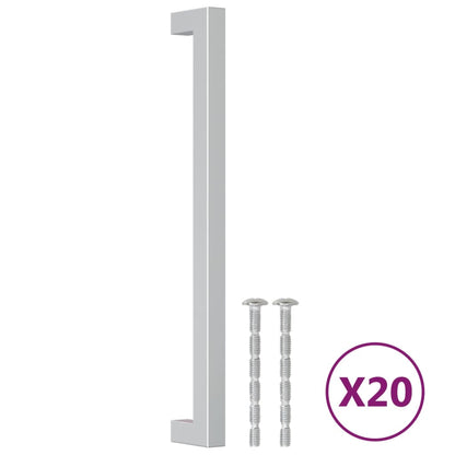 Maniglie per Mobili 20 pz Argento 224 mm in Acciaio Inox