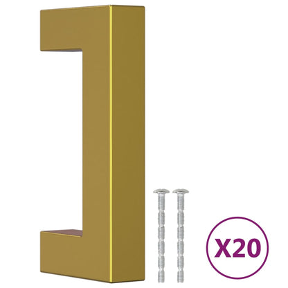Maniglie per Mobili 20 pz Oro 64 mm in Acciaio Inox