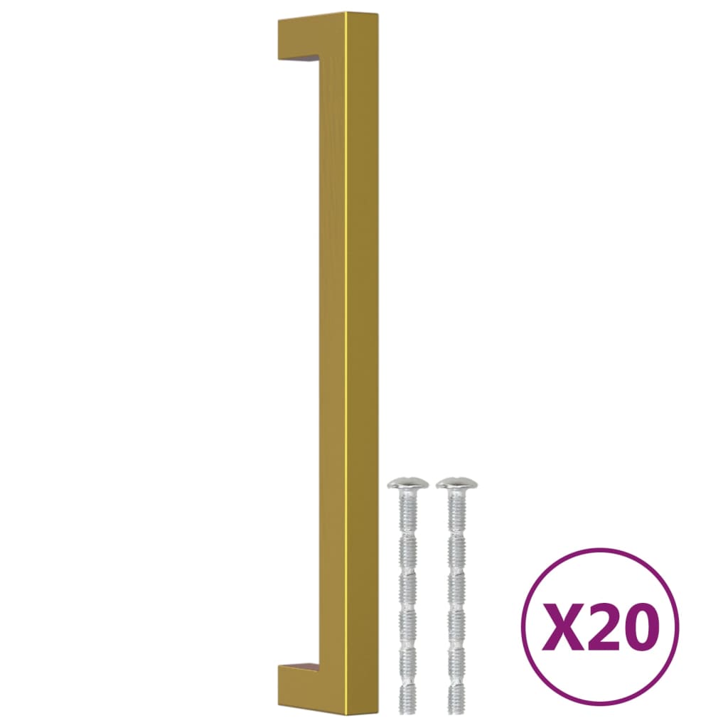 Maniglie per Mobili 20 pz Oro 192 mm in Acciaio Inox