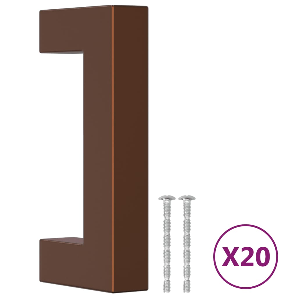 Maniglie per Mobili 20 pz Bronzo 64 mm in Acciaio Inox
