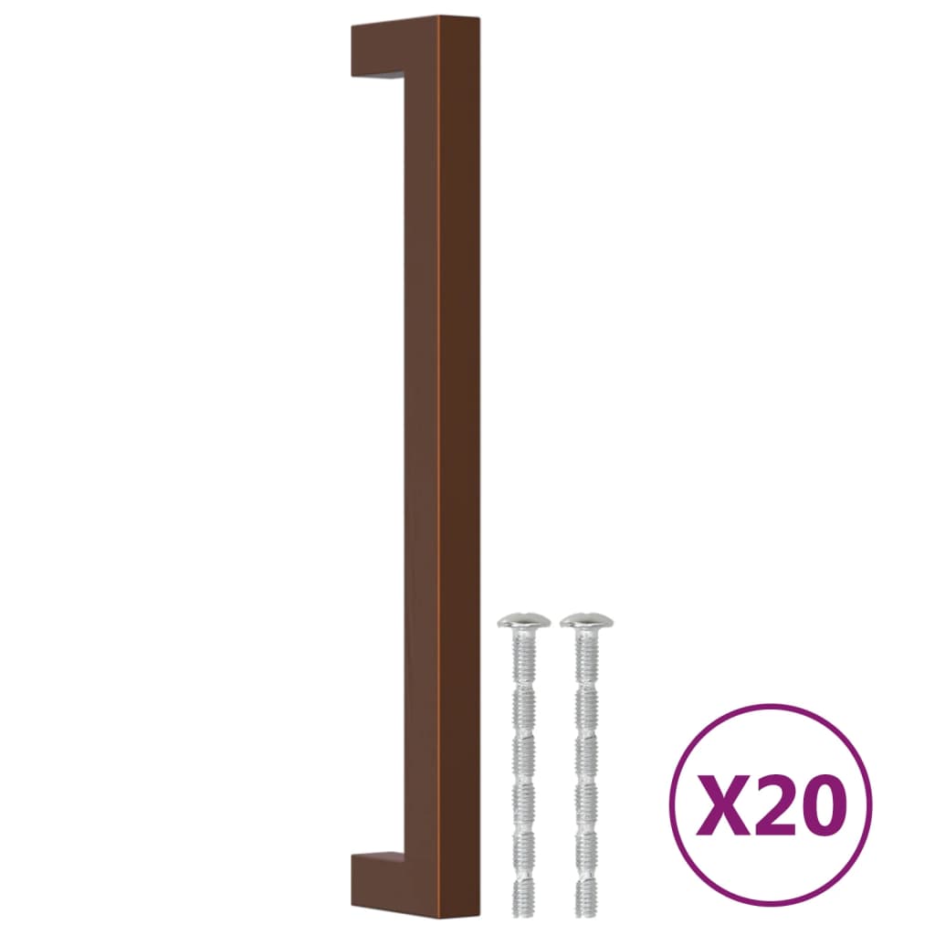 Maniglie per Mobili 20 pz Bronzo 192 mm in Acciaio Inox