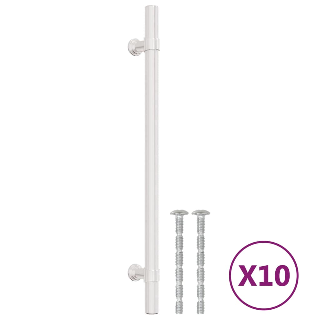 Maniglie per Mobili 10 pz Argento 192 mm in Acciaio Inox