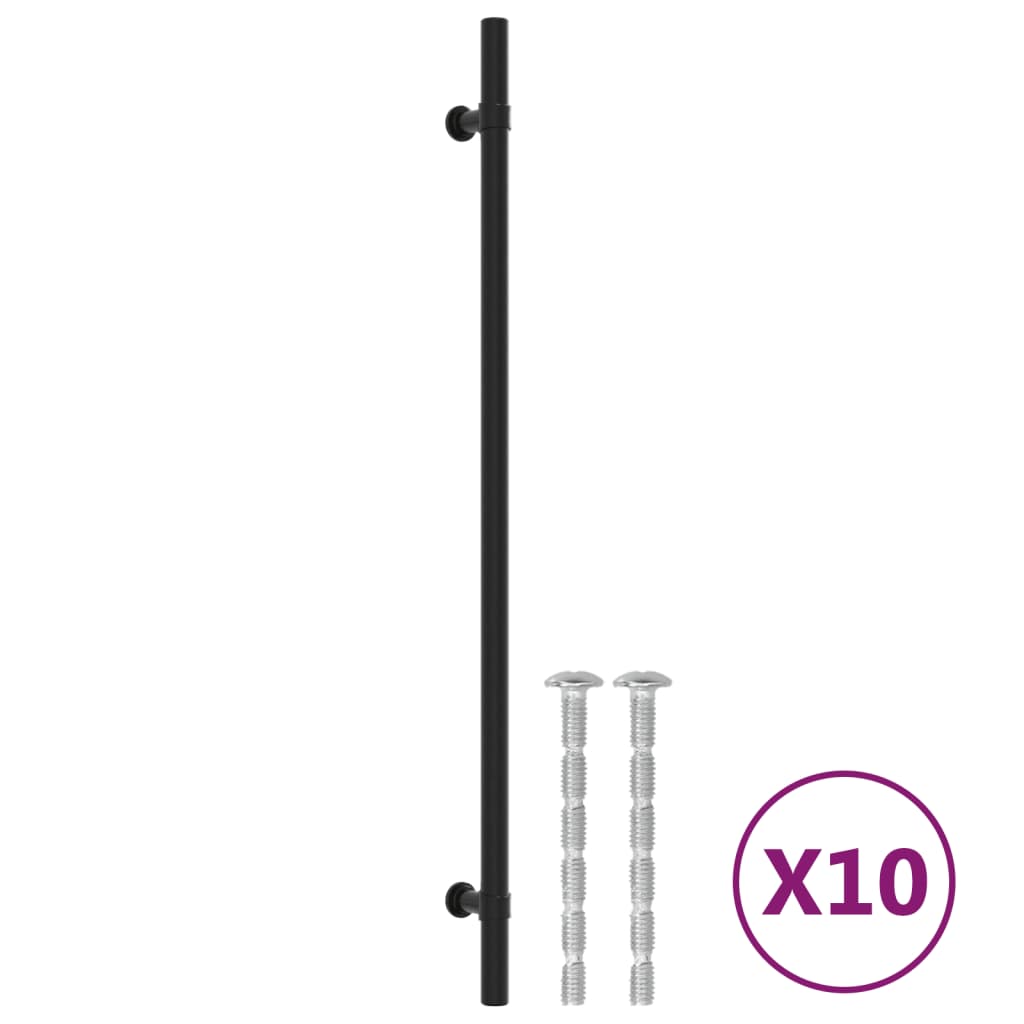 Maniglie per Mobili 20 pz Nere 320 mm in Acciaio Inox