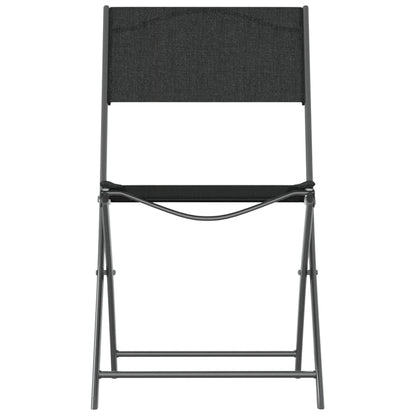 Set da Pranzo da Giardino 3 pz in Acciaio Nero