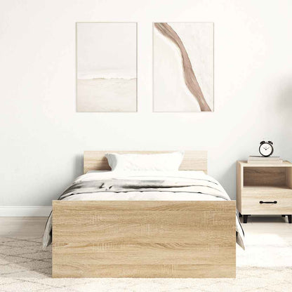 Giroletto senza Materasso Rovere Sonoma 90x200 cm in Truciolato