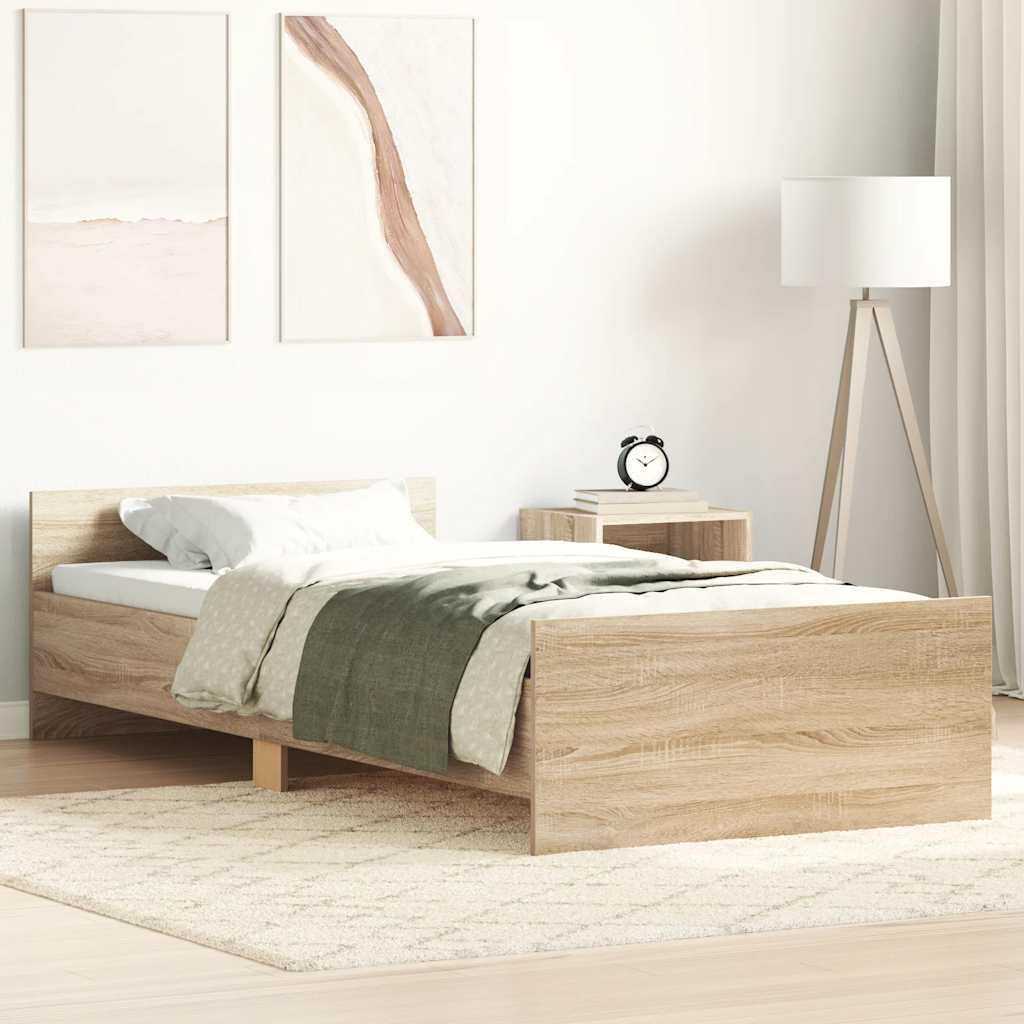 Giroletto senza Materasso Rovere Sonoma 90x200 cm in Truciolato