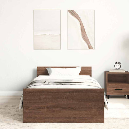 Giroletto senza Materasso Rovere Marrone 90x200cm in Truciolato