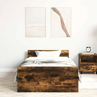 Giroletto senza Materasso Rovere Fumo 100x200 cm in Truciolato