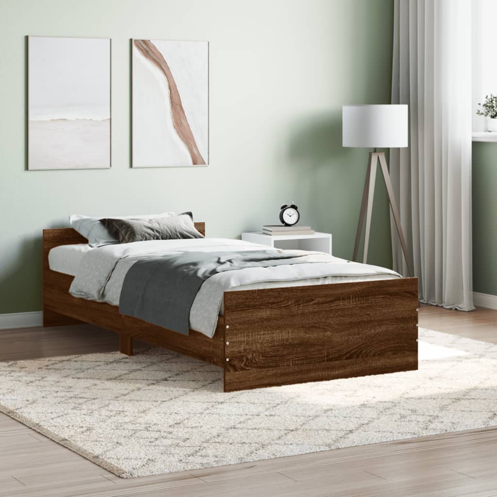 Giroletto senza Materasso Rovere Marrone 100x200 cm Truciolato