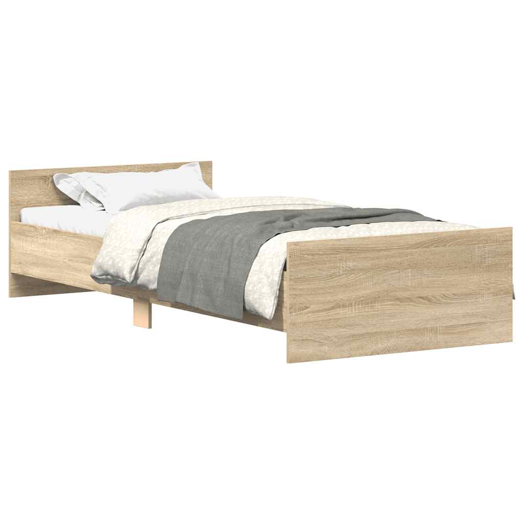 Giroletto senza Materasso Rovere Sonoma 90x190 cm in Truciolato
