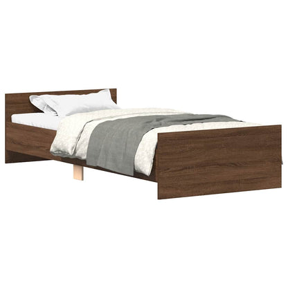Giroletto senza Materasso Rovere Marrone 90x190cm in Truciolato