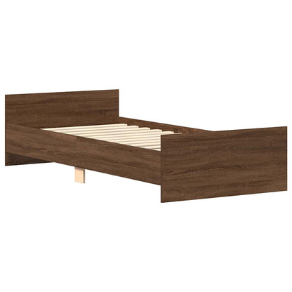 Giroletto senza Materasso Rovere Marrone 90x190cm in Truciolato