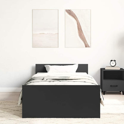 Giroletto Nero 75x190 cm Small Single in Legno Multistrato