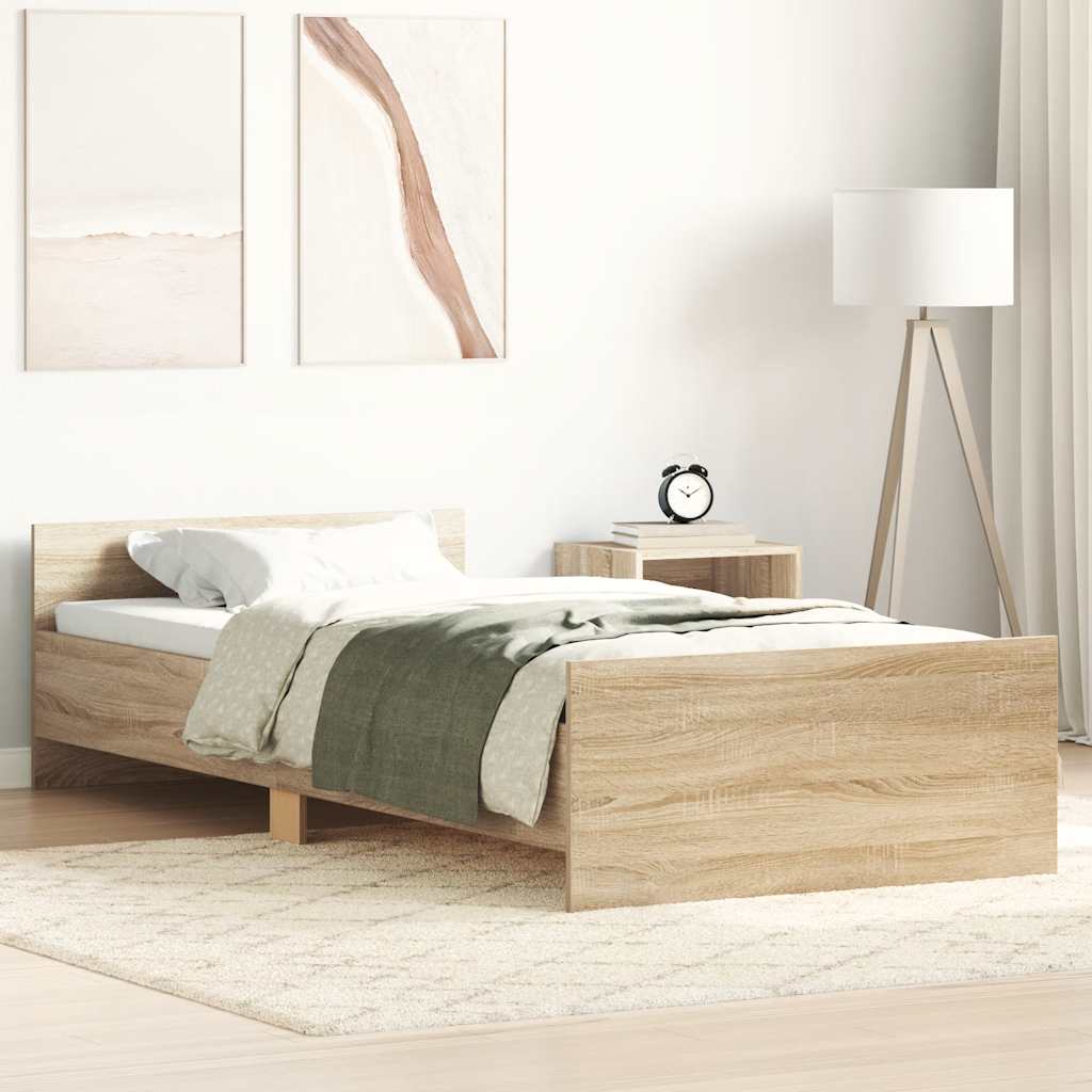 Giroletto senza Materasso Rovere Sonoma 75x190 cm in Truciolato