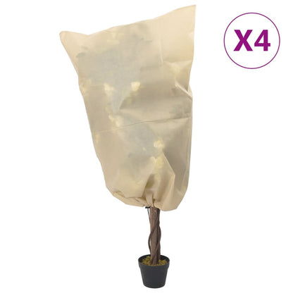 Coperture con Coulisse per Piante 4pz 70 g/mÂ² 0,8x0,8 m