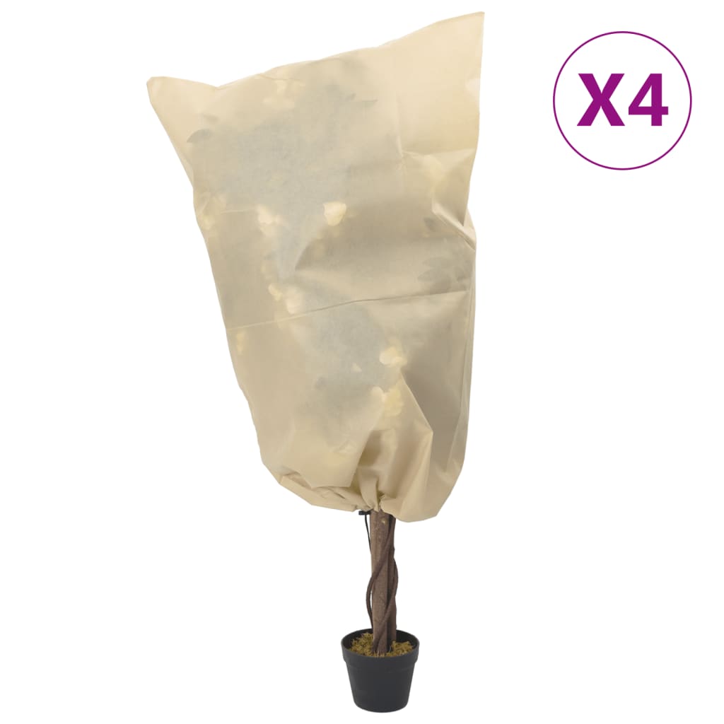 Coperture con Coulisse per Piante 4pz 70 g/mÂ² 0,8x1 m