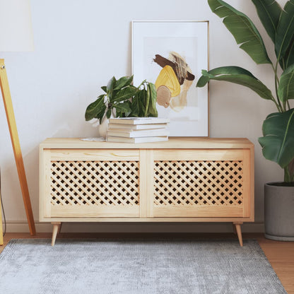 Ante con Design a Reticolo 2 pz 59,5x39,5 cm in Legno di Pino