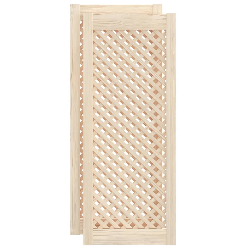 Ante con Design a Reticolo 2 pz 39,5x99 cm in Legno di Pino