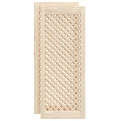 Ante con Design a Reticolo 2 pz 39,5x99 cm in Legno di Pino