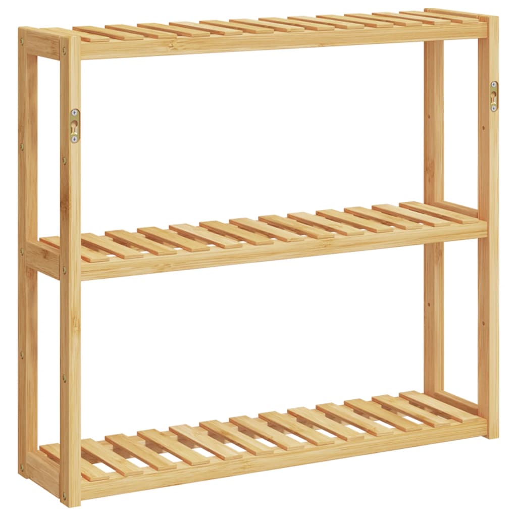 Mensola da Bagno 3 Ripiani Montaggio a Parete 60x15x54cm BambÃ¹