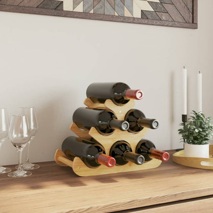 Portabottiglie di Vino per 6 Bottiglie 35x18x25,5 cm in BambÃ¹