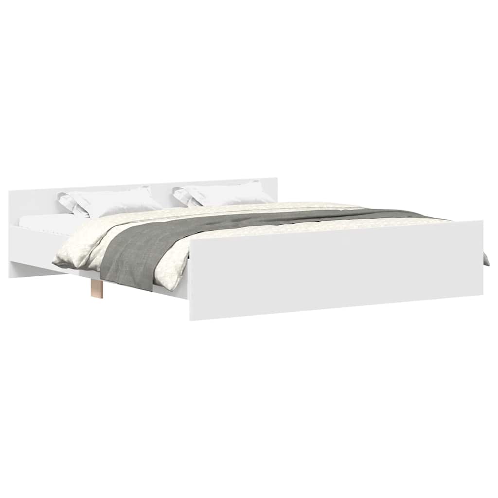 Giroletto con Testiera e Pediera Bianco 200x200 cm