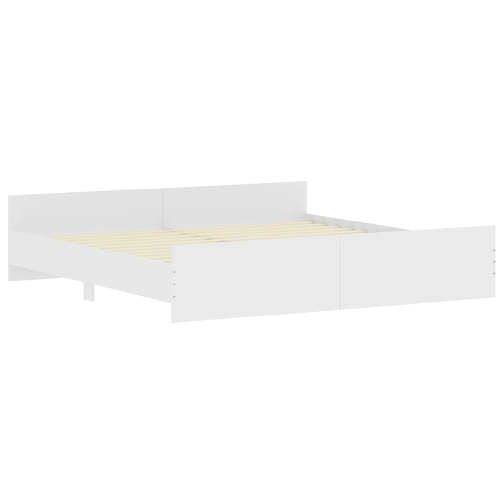 Giroletto con Testiera e Pediera Bianco 200x200 cm