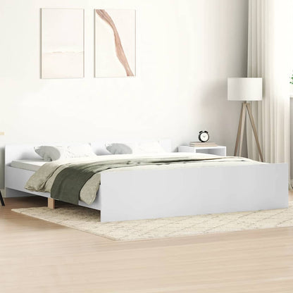 Giroletto con Testiera e Pediera Bianco 200x200 cm