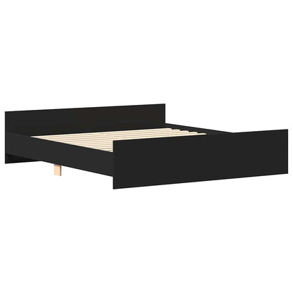 Giroletto con Testiera e Pediera Nero 200x200 cm