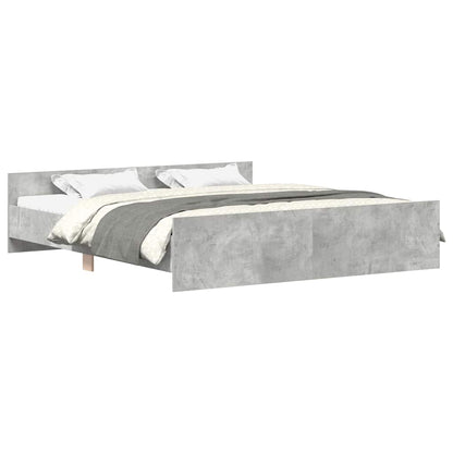Giroletto con Testiera e Pediera Grigio Cemento 200x200 cm