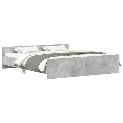 Giroletto con Testiera e Pediera Grigio Cemento 200x200 cm
