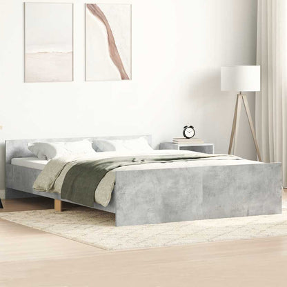 Giroletto con Testiera e Pediera Grigio Cemento 120x200 cm