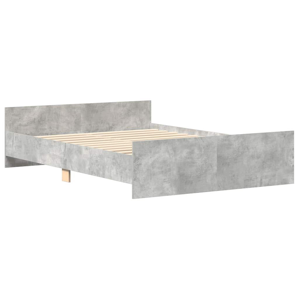 Giroletto con Testiera e Pediera Grigio Cemento 140x200 cm