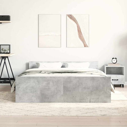 Giroletto con Testiera e Pediera Grigio Cemento 140x200 cm