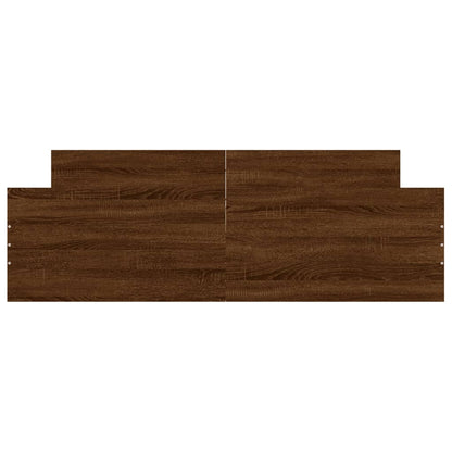Giroletto con Testiera e Pediera Rovere Marrone 140x200 cm