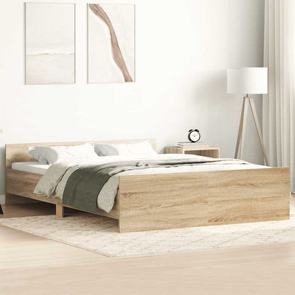 Giroletto con Testiera e Pediera Rovere Sonoma 150x200 cm