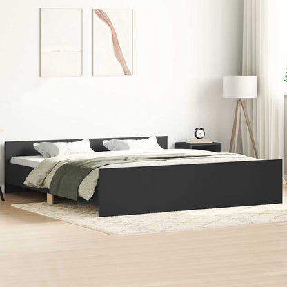 Giroletto con Testiera e Pediera Nero 160x200 cm