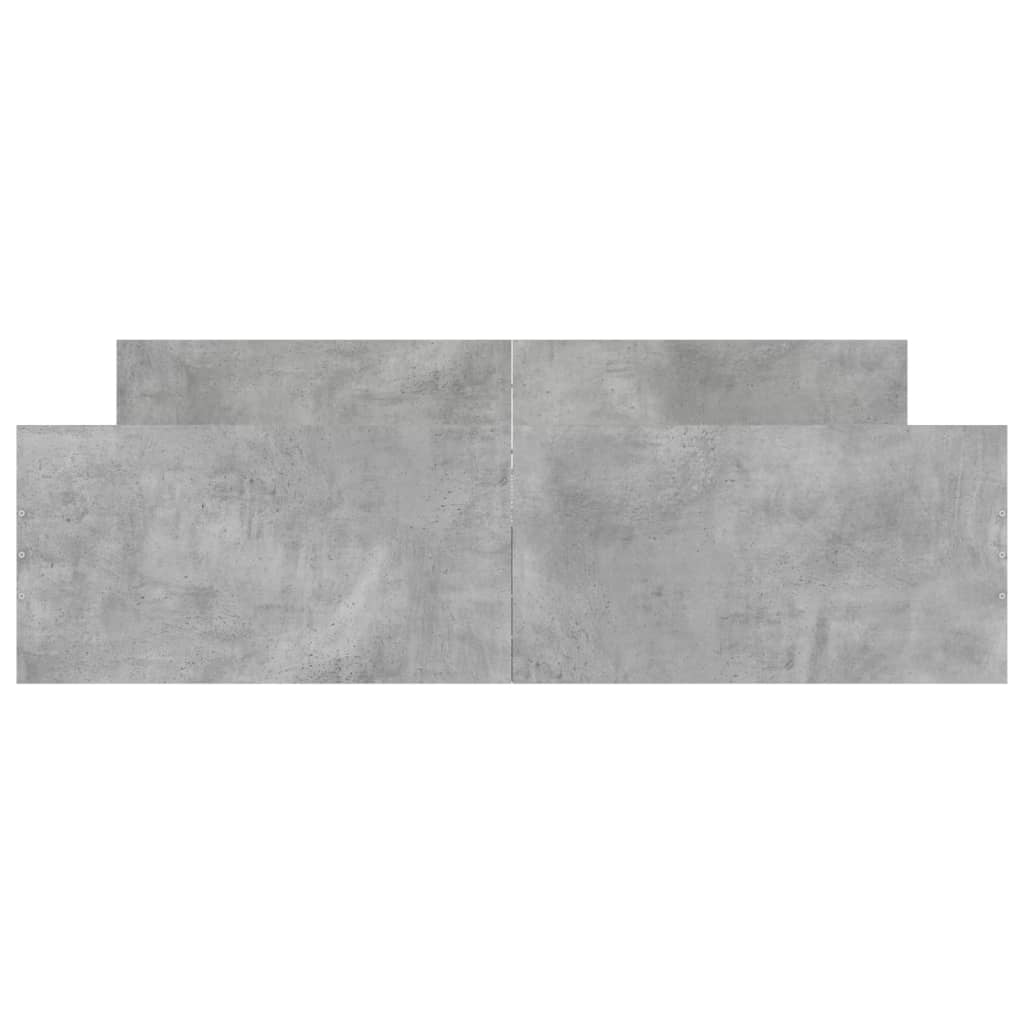 Giroletto con Testiera e Pediera Grigio Cemento 160x200 cm