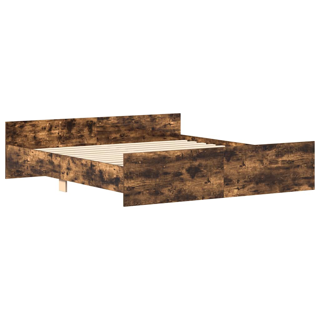 Giroletto con Testiera e Pediera Rovere Fumo 160x200 cm