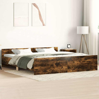 Giroletto con Testiera e Pediera Rovere Fumo 160x200 cm
