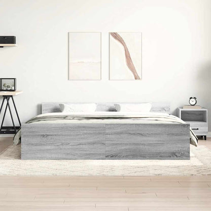 Giroletto con Testiera e Pediera Grigio Sonoma 160x200 cm