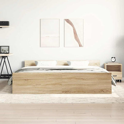 Giroletto con Testiera e Pediera Rovere Sonoma 180x200 cm