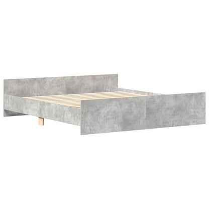 Giroletto con Testiera e Pediera Grigio Cemento 180x200 cm