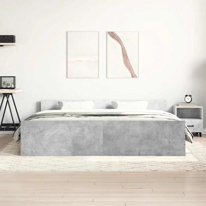 Giroletto con Testiera e Pediera Grigio Cemento 180x200 cm