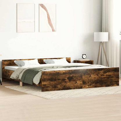 Giroletto con Testiera e Pediera Rovere Fumo 180x200 cm