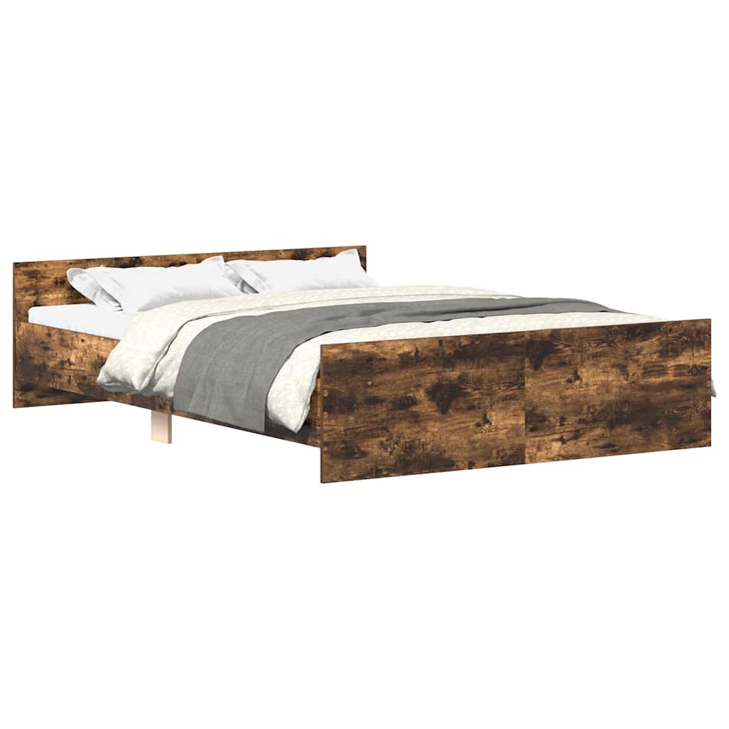Giroletto con Testiera e Pediera Rovere Fumo 120x190 cm