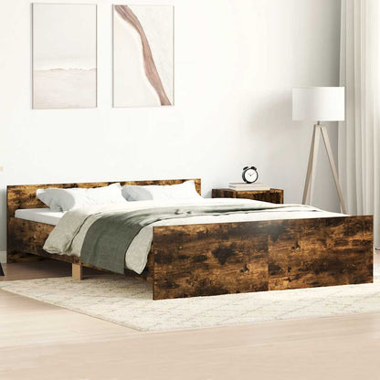 Giroletto con Testiera e Pediera Rovere Fumo 120x190 cm