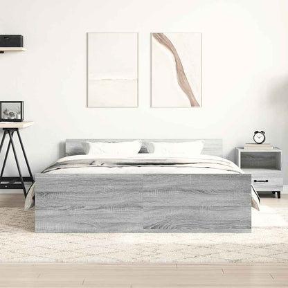 Giroletto con Testiera e Pediera Grigio Sonoma 120x190 cm