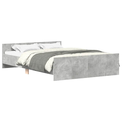 Giroletto con Testiera e Pediera Grigio Cemento 140x190 cm